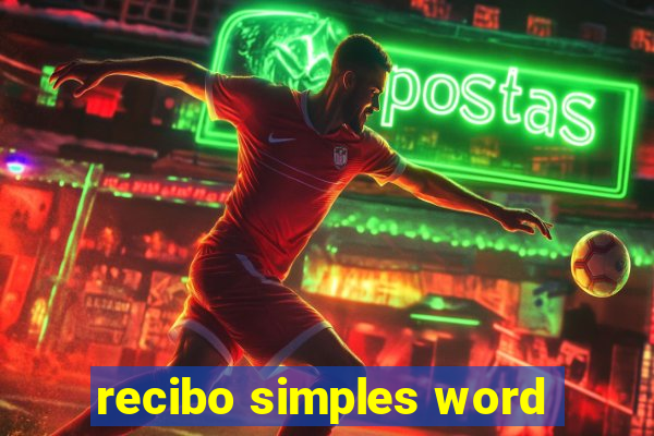 recibo simples word